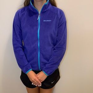 Size L (14/16) Purple and Blue Columbia Fleece